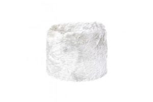 Pouf Fausse Fourrure Blanc